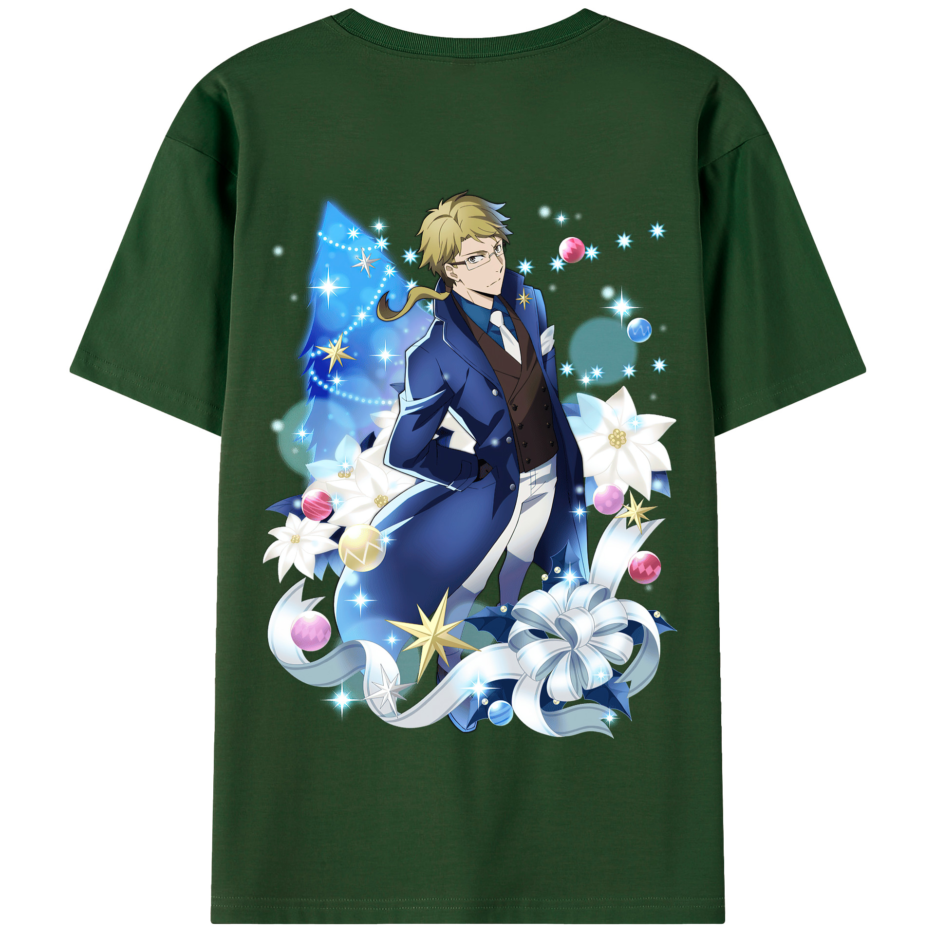 （画像用） 文豪ストレイドッグス Bungo Stray Dogs 綿100％半袖Tシャツ（背面プリント）